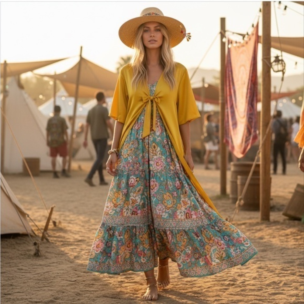 Pilcro Open Cross-Back Kimono duster topper